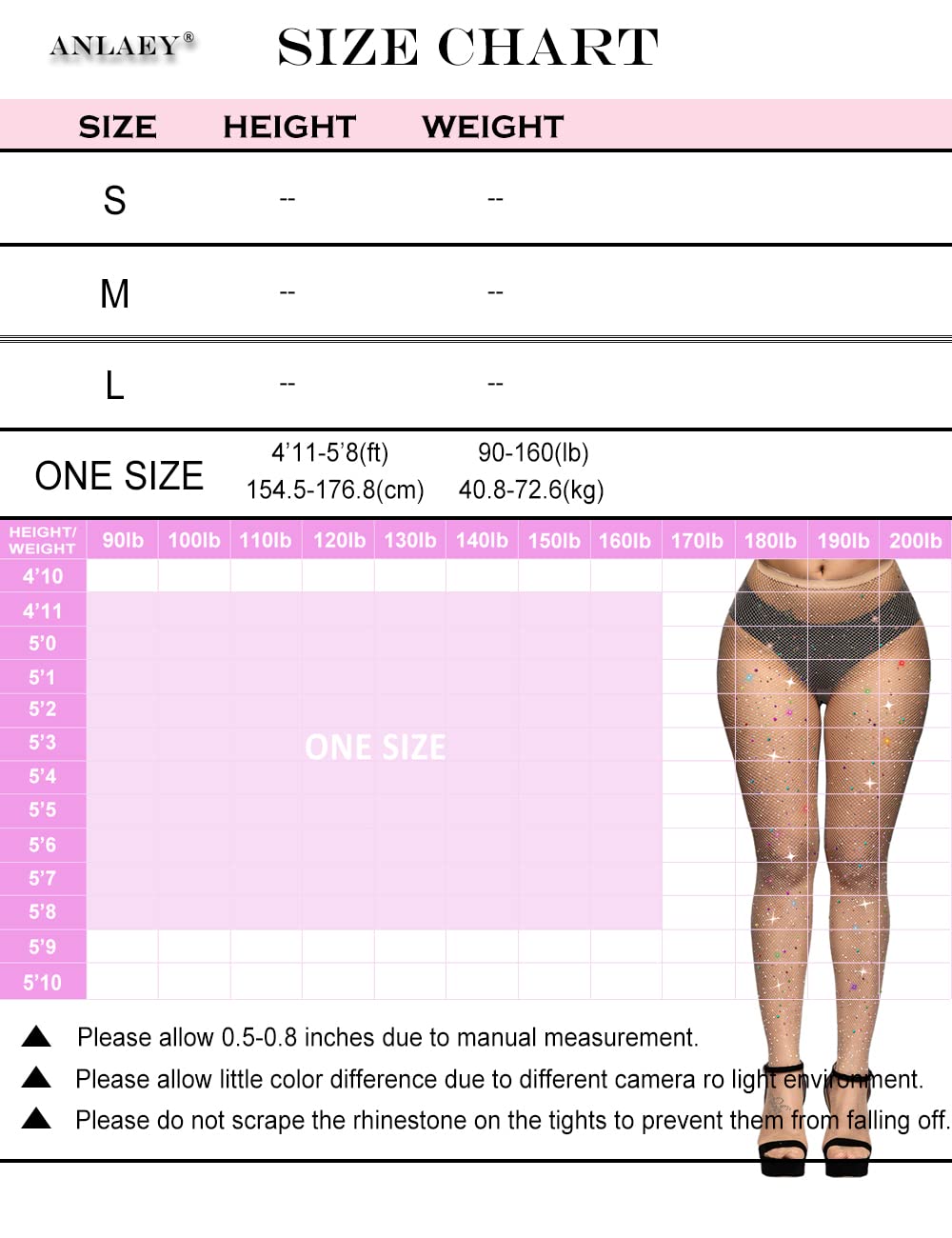 Sparkly Rhinestone Fishnet Stockings - High Waist Sexy Tights for Women | Rave, Halloween & Festival Party Outfits | Perfect for Cosplay, Nightclub & Costume Parties
