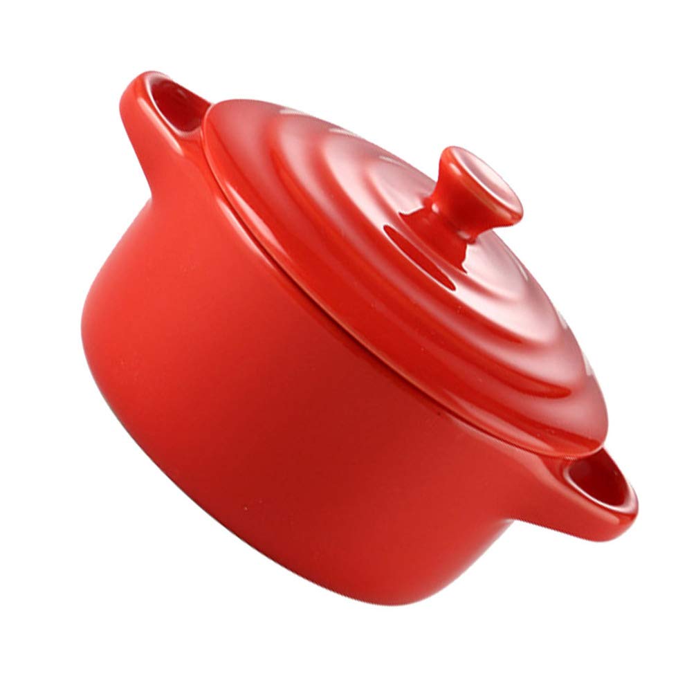 NUOBESTY 1pc Ceramic Soup Bowl with Lid - French Onion Soup Crock, Japanese Ramen Bowl, Steaming Cup for Cooking, Dessert & Vegetables - Perfect for Home Kitchen, Restaurants & Meal Prep