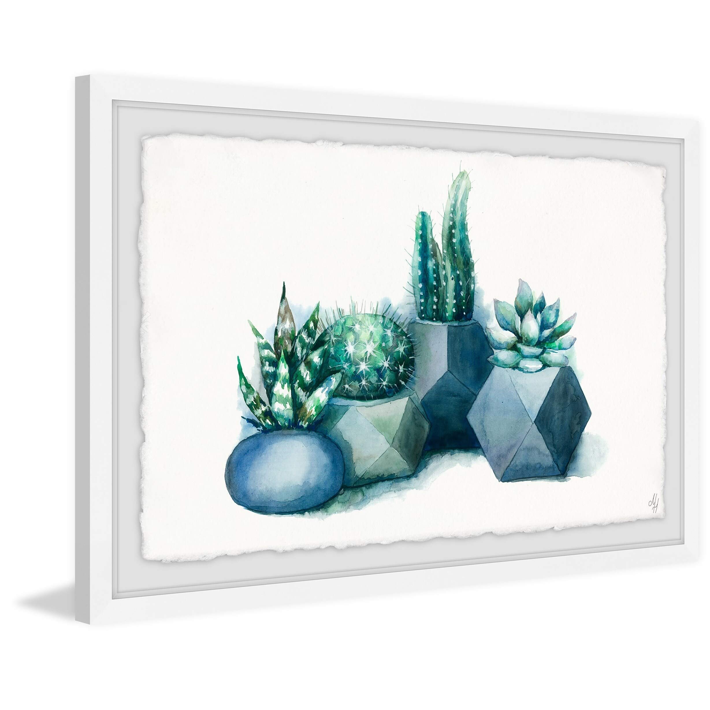 Handmade Prism Pots Framed Print 30x20 - Modern Abstract Wall Art for Living Room, Bedroom & Office Decor