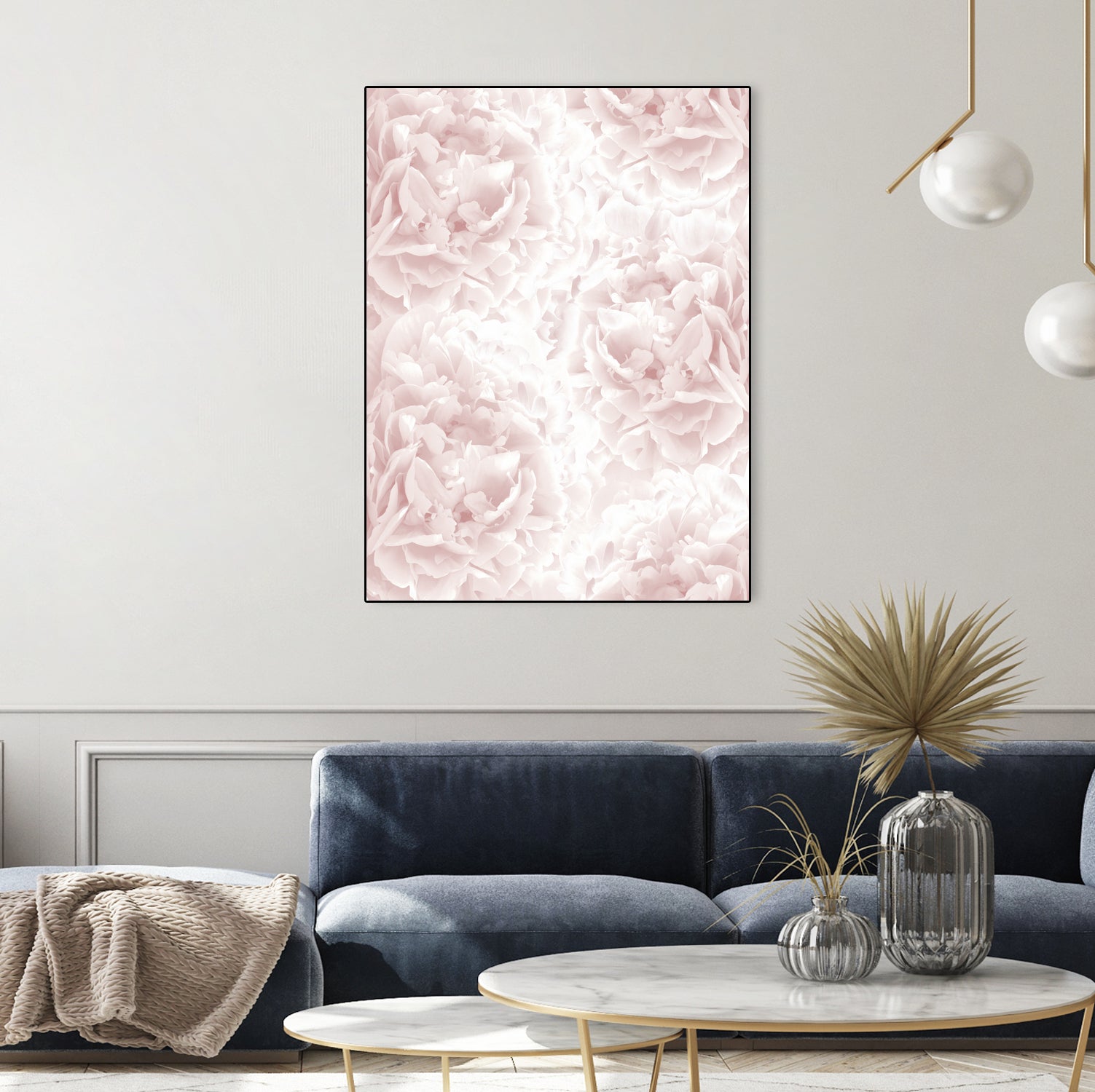 Blush Rose Peonies Dream Floral Decor Art Print - Perfect for Home Decor, Wall Art, and Wedding Decorations