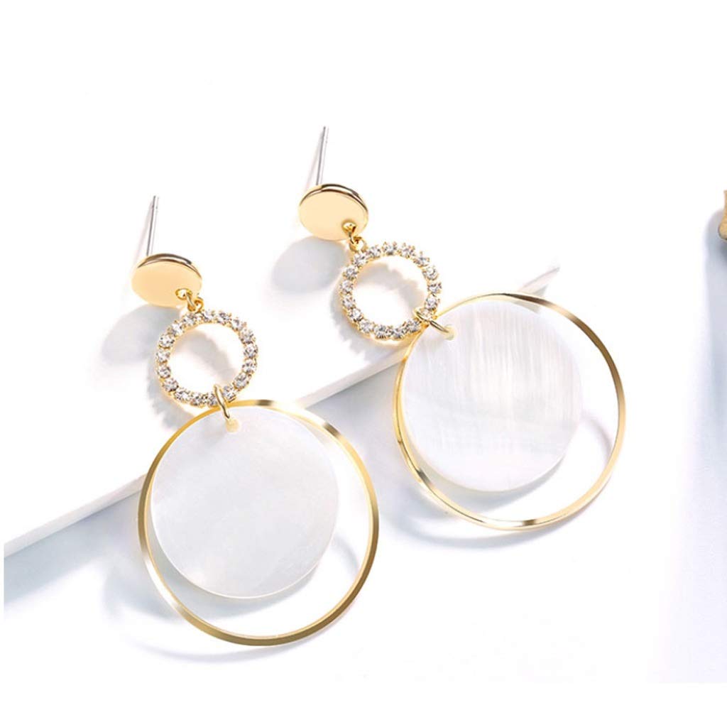 WJCCY Sterling Silver Earrings for Women - Elegant Long Drop Pure Silver Earrings, Korean Style Trendy Dangle Earrings | Perfect for Date Night, Office Wear & Special Occasions