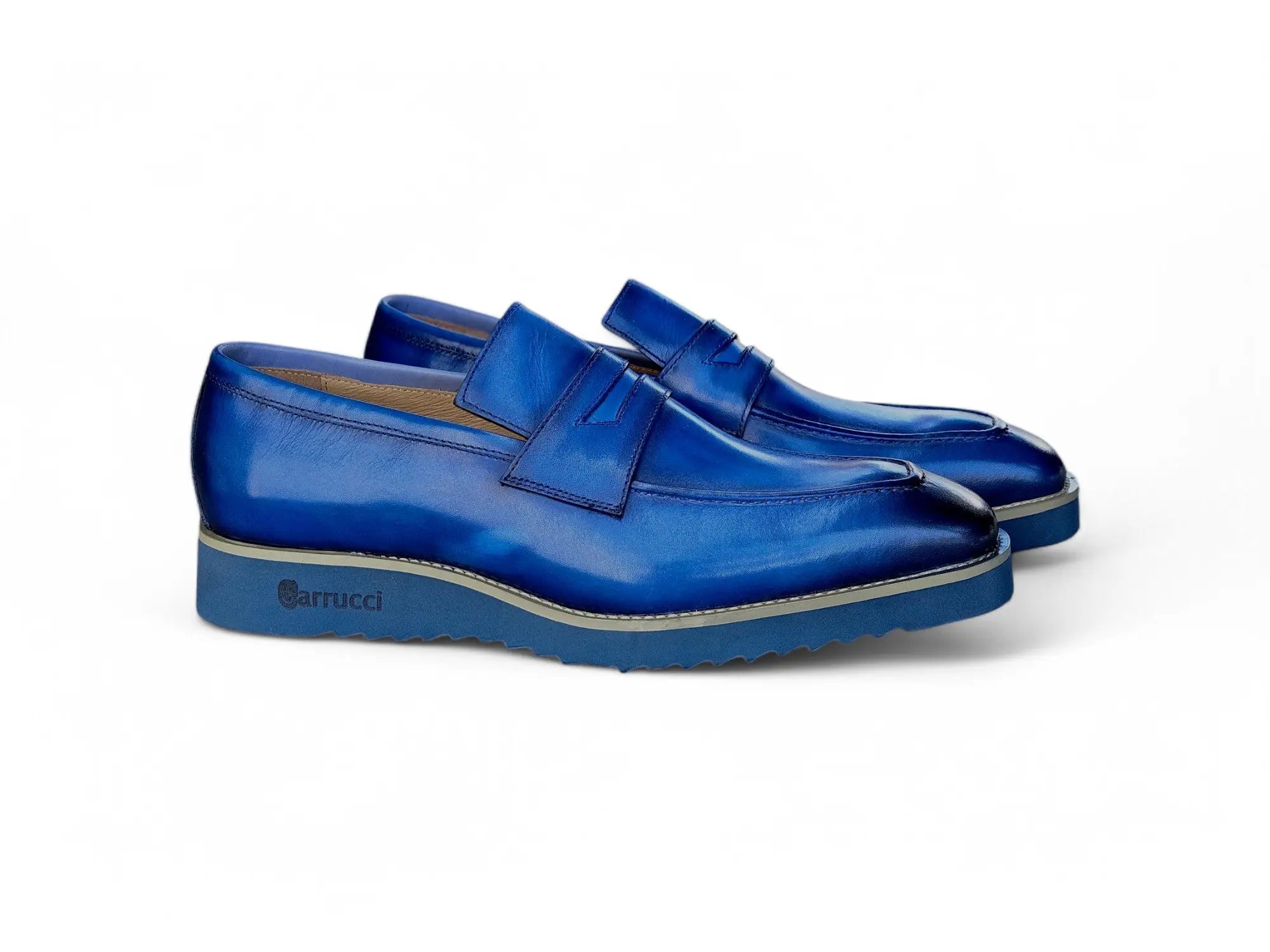 Stylish Patina Burnished Penny Loafers for Men & Women - Comfortable Slip-On Dress Shoes for Office, Business & Casual Wear