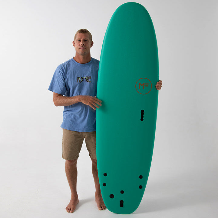 MF Mick Fanning Beastie 8'0 Super Soft Tri Surfboard - Premium Performance Surfboard for All Levels | Perfect for Wave Riding, Training & Beach Fun