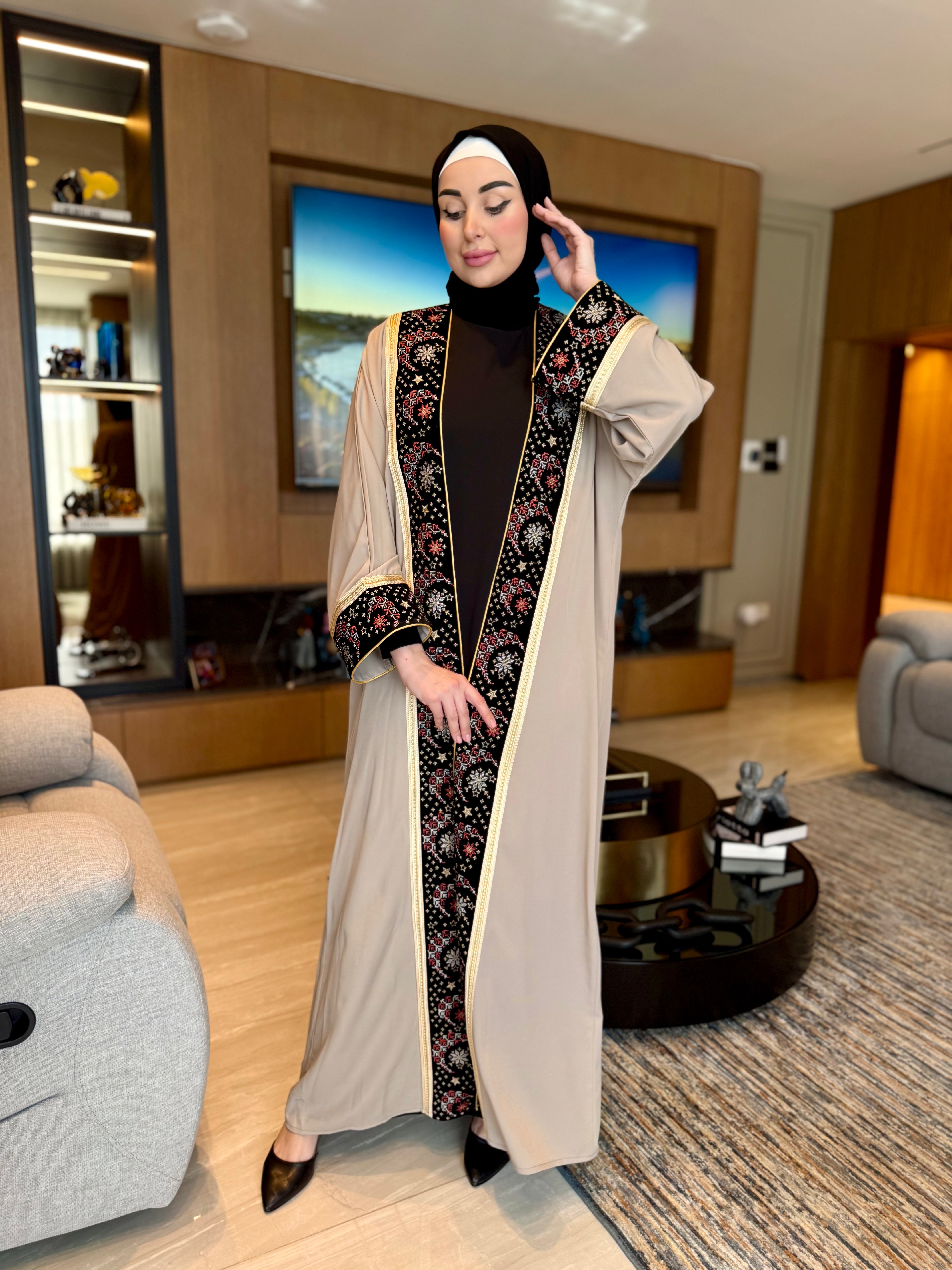 Luxury Embroidered Abaya Dress for Women - Elegant Islamic Modest Fashion - Perfect for Prayer, Weddings & Special Occasions