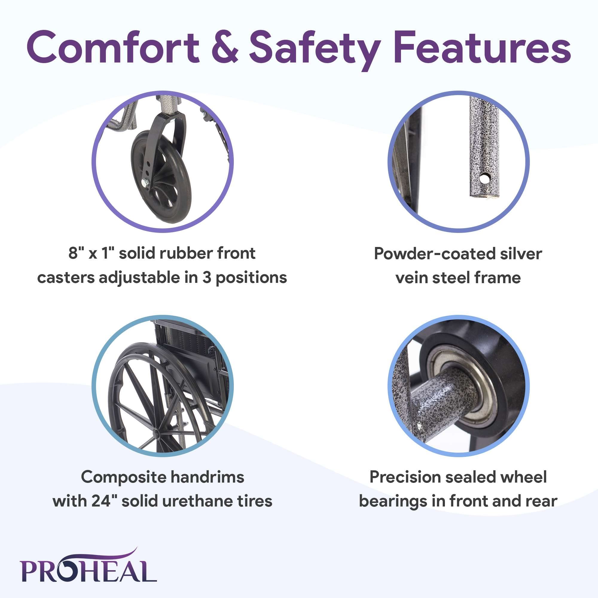 Lightweight Manual Wheelchair for Adults - 18
