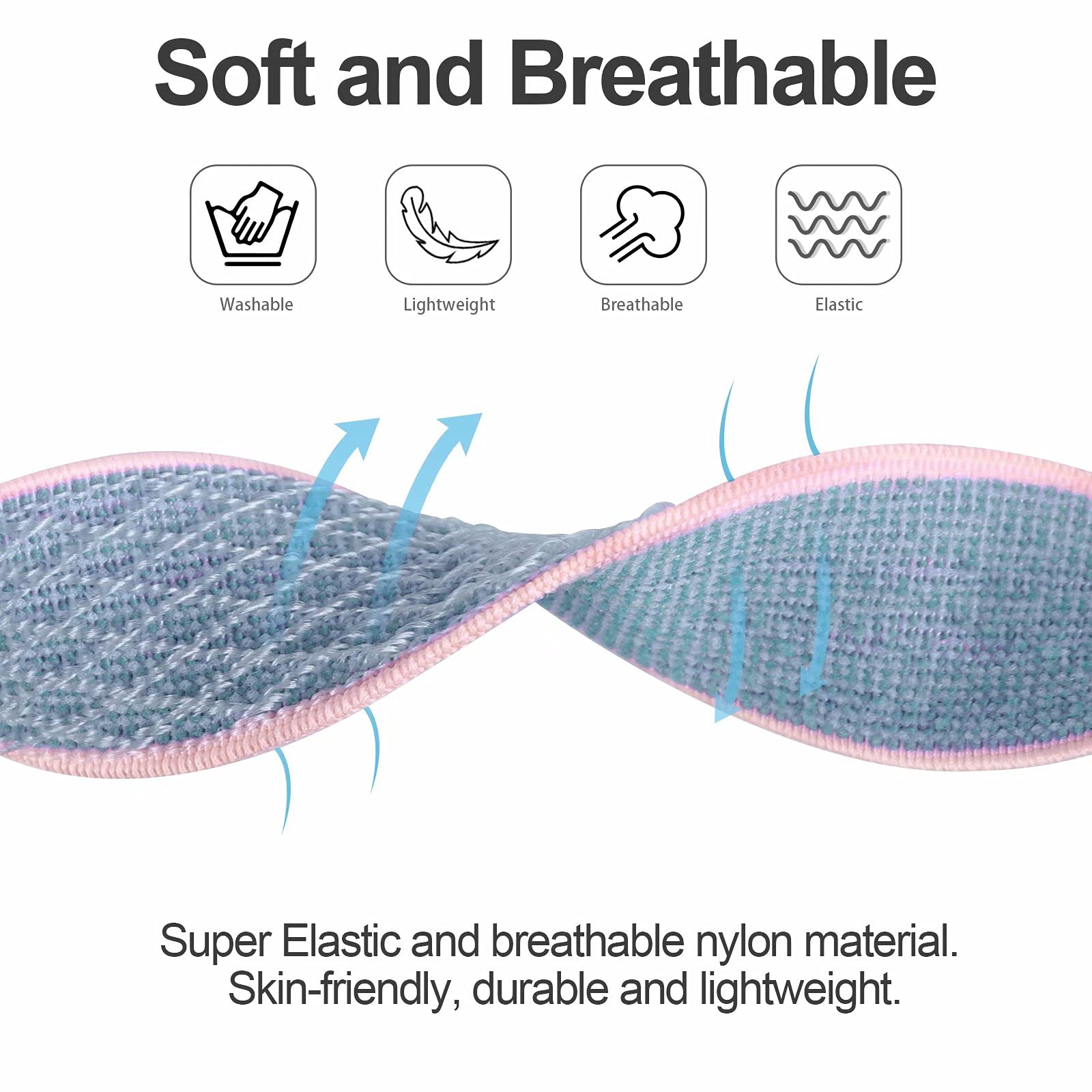 Stretchy Nylon Solo Loop Bands Compatible with Apple Watch 38mm/40mm/41mm/42mm - Sport Elastic Strap for iWatch Series 10, 9, 8, 7, SE (Black, Pink, Sky Blue) - Comfortable & Durable for Workouts, Running & Daily Wear
