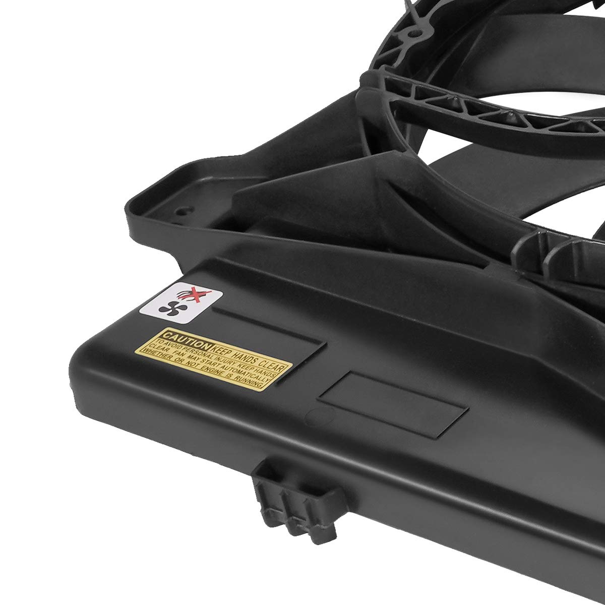 DNA MOTORING OEM-RF-0103 High Performance Radiator Cooling Fan Assembly - Direct Fit Replacement for 1997-2003 Ford Escort & 1997-1999 Mercury Tracer - Enhanced Cooling Efficiency - Black - Perfect for Engine Overheating Prevention & Summer Driving Conditions