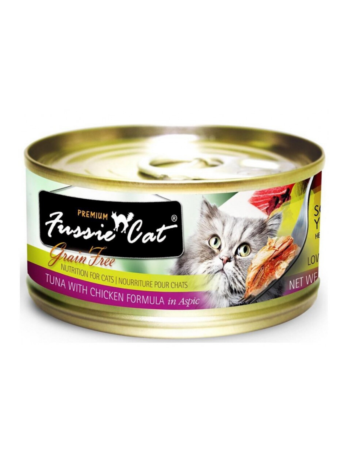 Premium Fussie Cat Black Label Tuna & Chicken Wet Cat Food - 80g Cans, Grain-Free High Protein Meal for Adult Cats - Perfect for Picky Eaters & Special Occasions