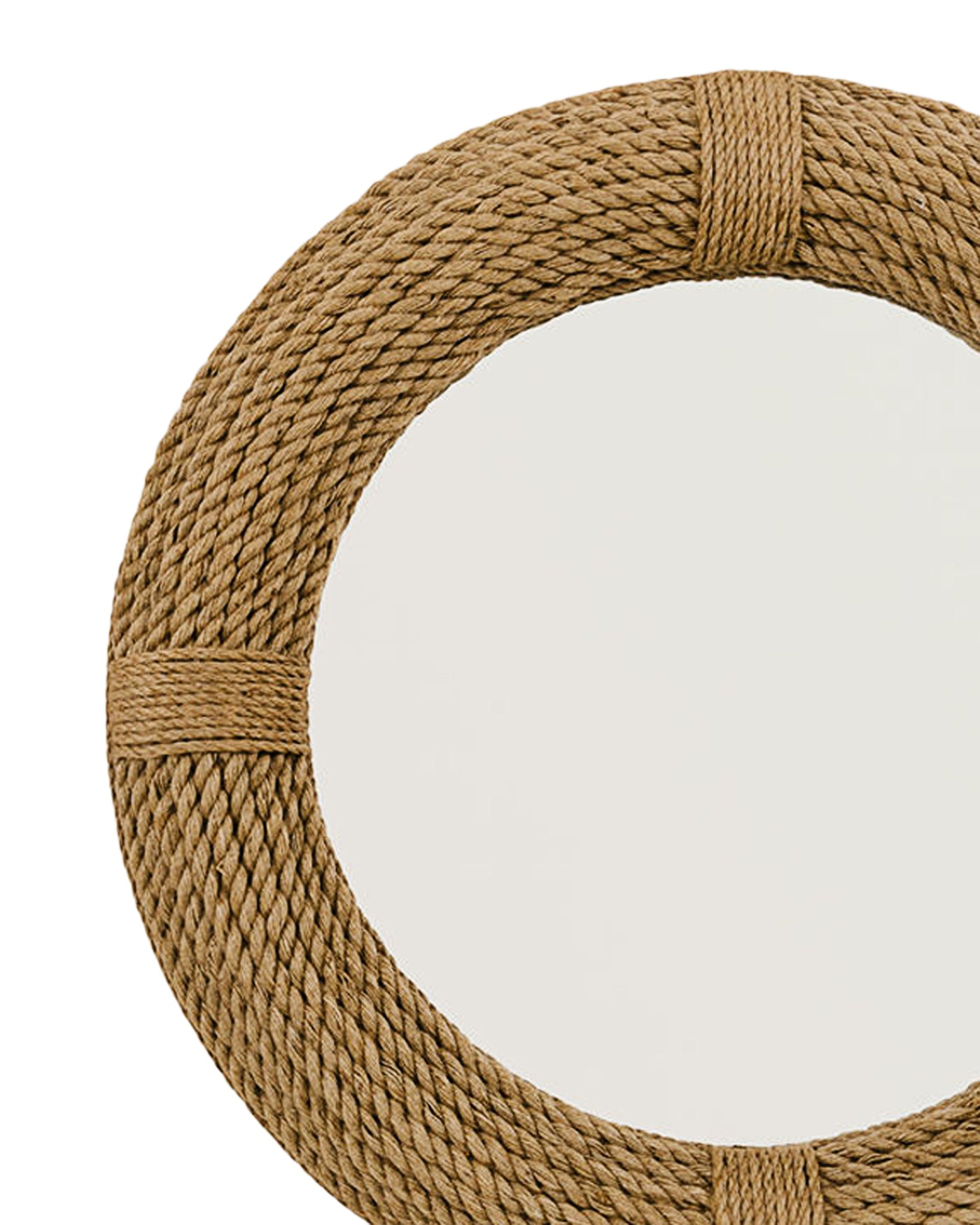 Stylish Round Rope Mirror - Decorative Wall Hanging for Living Room, Bedroom & Bathroom | Boho Coastal Home Decor