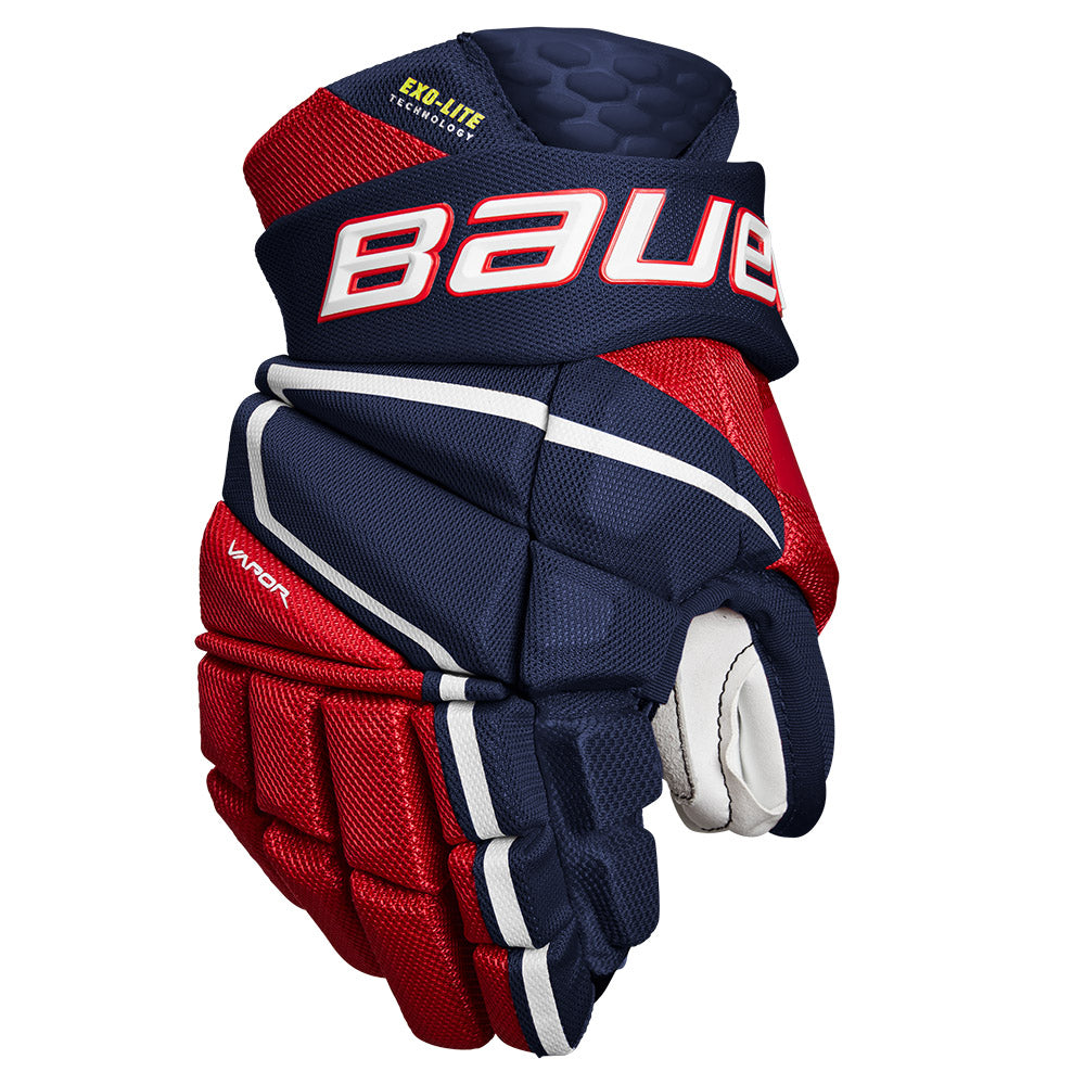 Bauer Vapor HyperLite Junior Ice Hockey Gloves - Lightweight Youth Hockey Gloves for Performance & Protection - Perfect for Practice, Games & Training