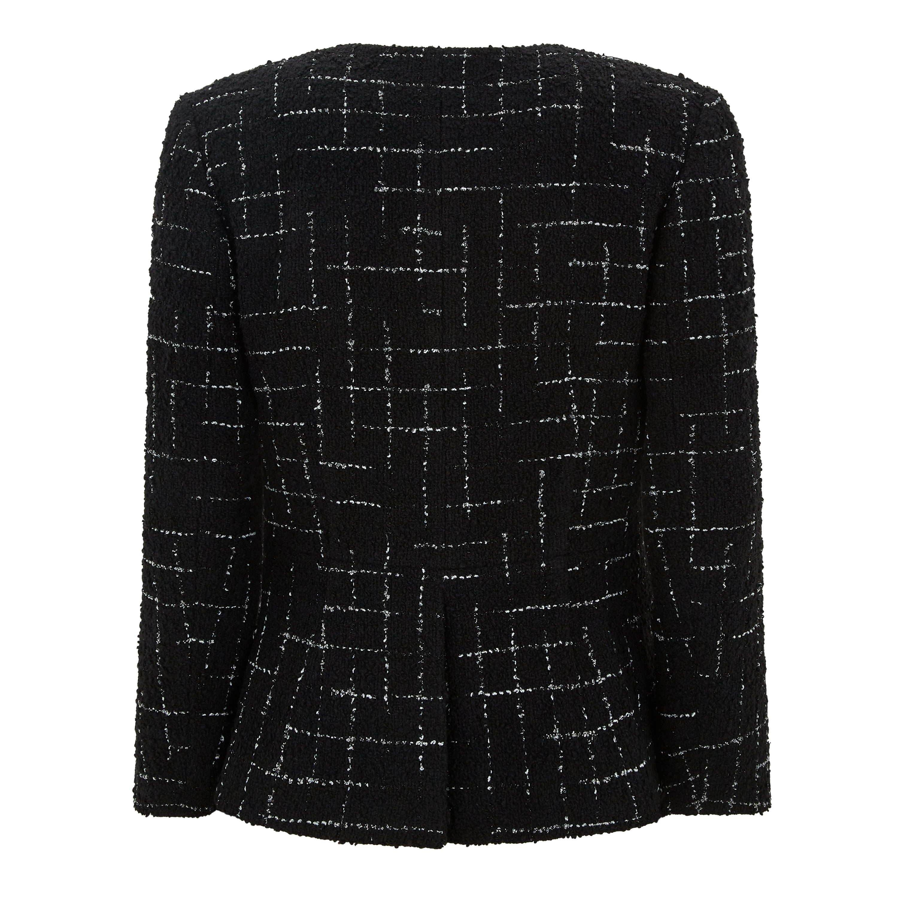 Stylish Hazel Tailored Glitter Check Wool Jacket for Women - Perfect for Office Wear, Parties & Winter Fashion