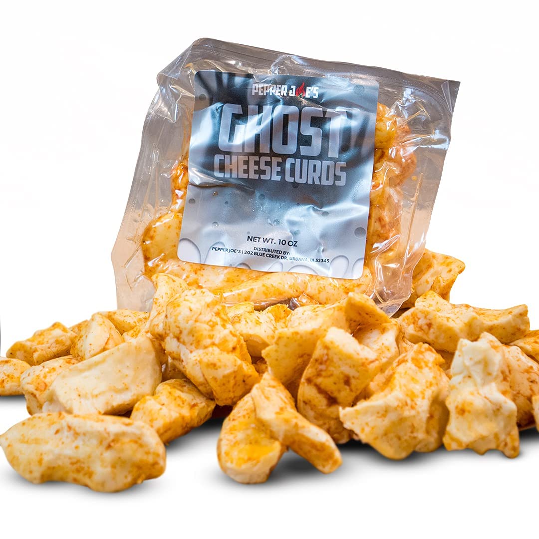 Pepper Joe’s Ghost Pepper Cheese Curds – Spicy Wisconsin Cheese Snacks with Hot Ghost Chile – 10oz Bag – Perfect for Game Day, Parties & Spicy Food Lovers