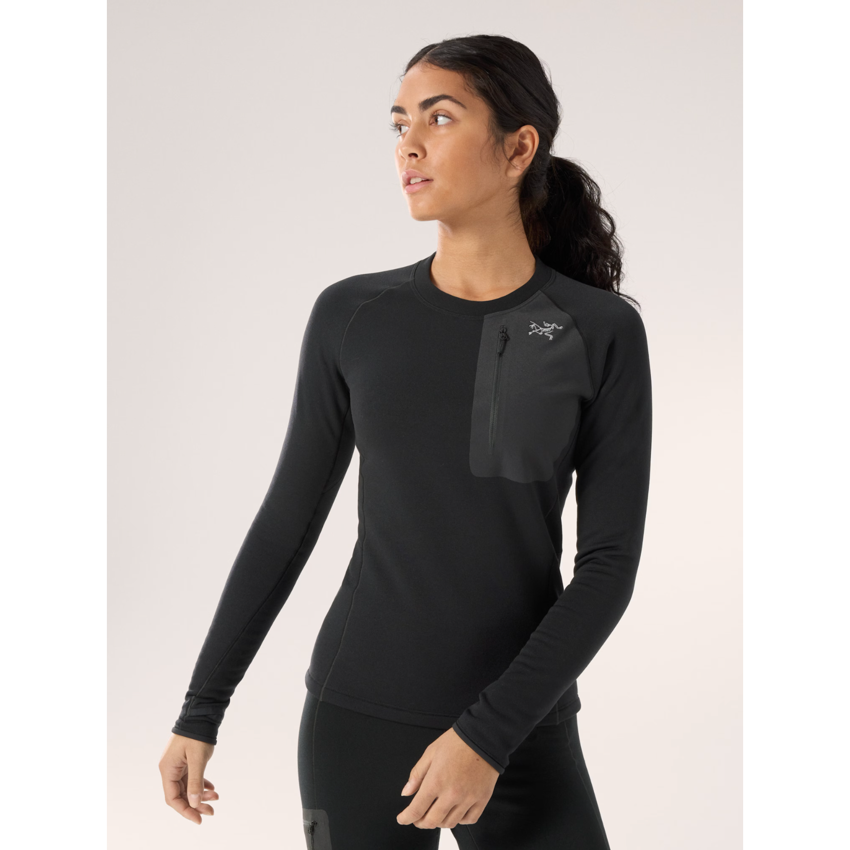 Arc'teryx Women's Kyanite Baselayer Crew Neck - Lightweight Merino Wool Thermal Top for Hiking, Skiing & Outdoor Activities