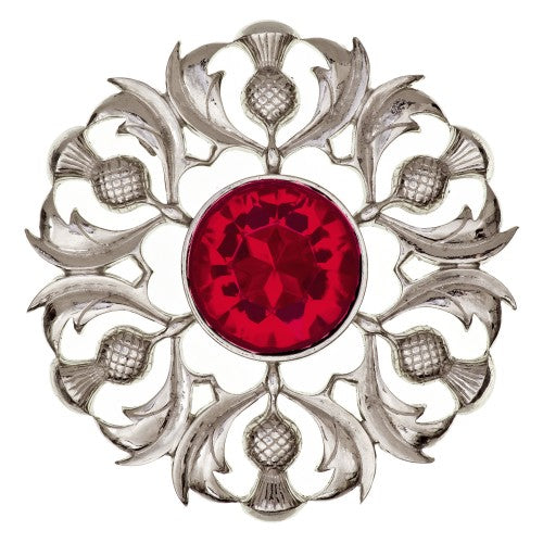 Scottish Thistle Plaid Brooch Pin - Vintage Celtic Jewelry for Women - Perfect for Tartan Day, Highland Outfits & Scottish Heritage Events