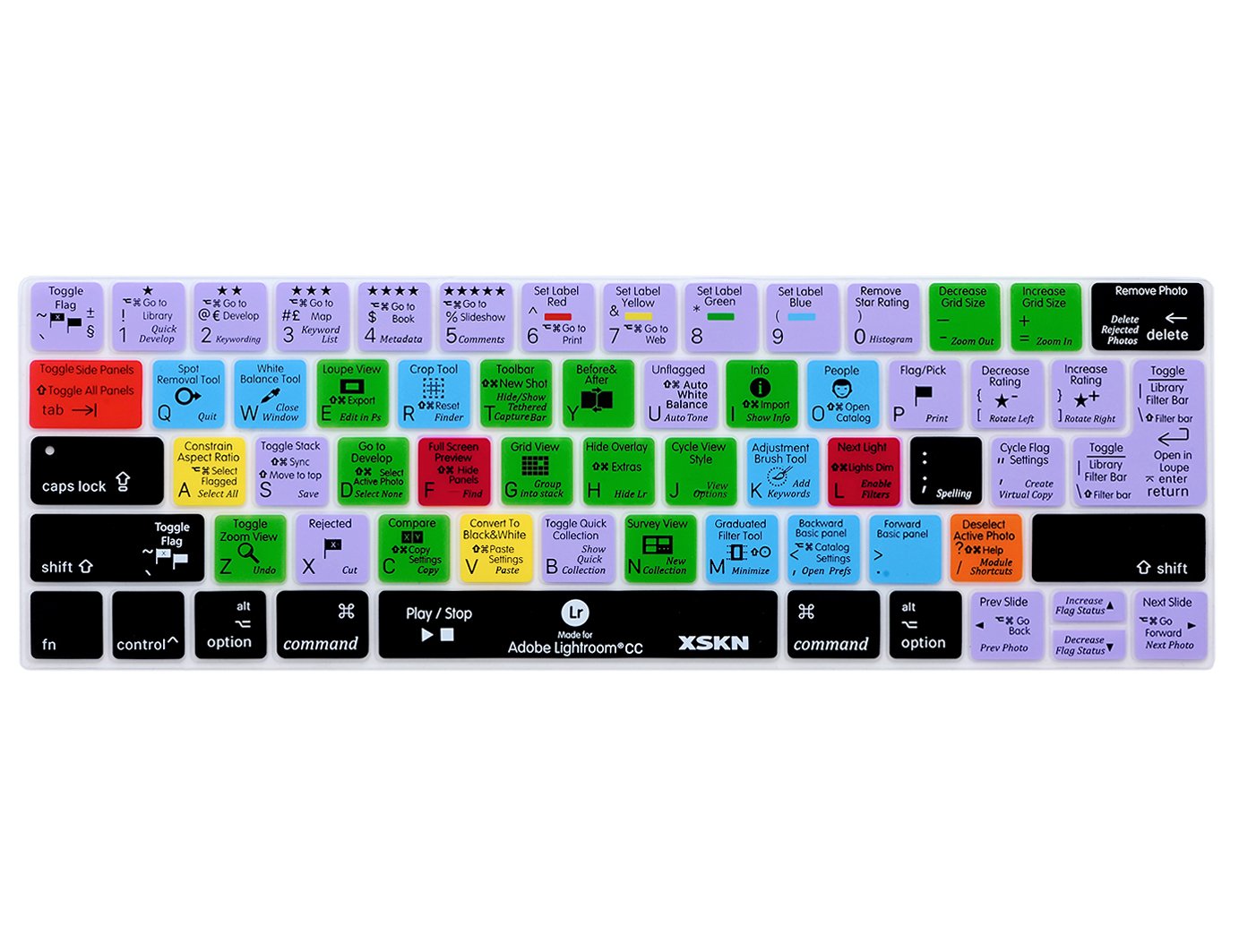 XSKN Shortcut Keyboard Cover for MacBook Pro 13