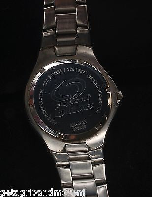 FOSSIL AM 3423 Blue Stainless Steel Men's Watch - 100M Water Resistant, Great Condition - Perfect for Business, Casual Wear & Outdoor Activities