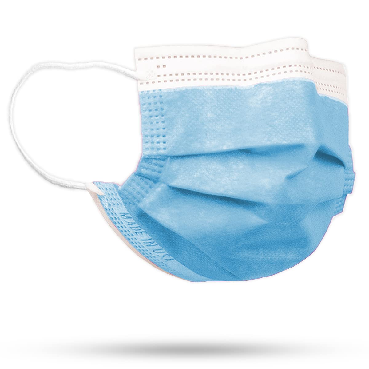 Premium 4-Ply Breathable Disposable Face Masks - Made in USA - Comfortable Elastic Ear Loops - Multiple Colors (500 Pack, Sapphire Blue) - Ideal for Daily Use, Travel, Work & Public Safety Protection