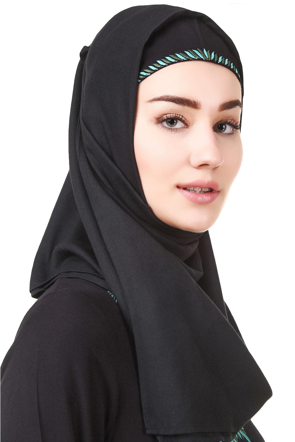 Stylish Izma Black Rayon Hijab - Soft & Breathable Muslim Headscarf for Women - Perfect for Daily Wear, Prayer, and Special Occasions