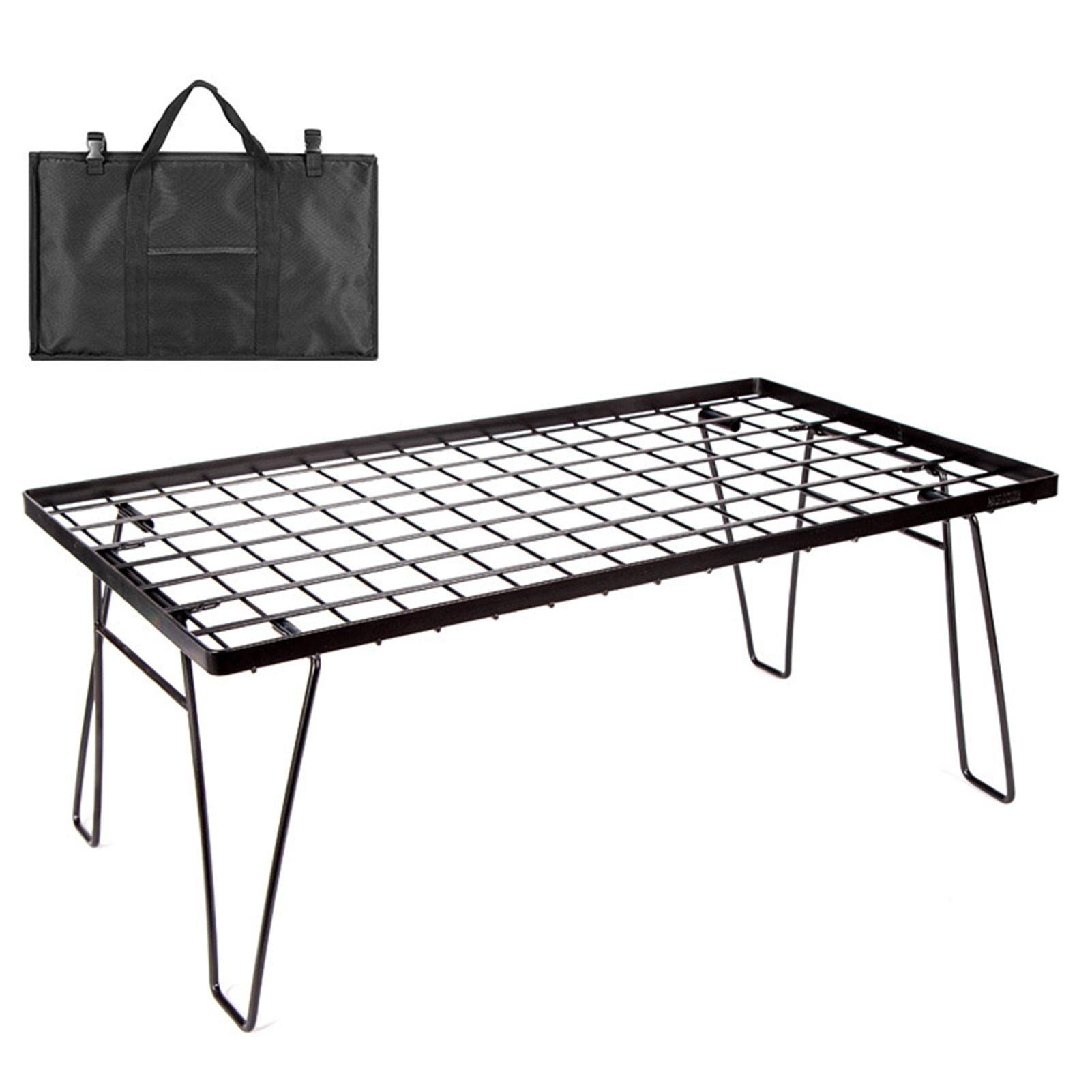 LKOER Lightweight Foldable Outdoor Camping Table - Portable Iron Mesh Picnic Desk for BBQ, Garden & Backyard | Perfect for Camping Trips, Tailgating & Outdoor Dining