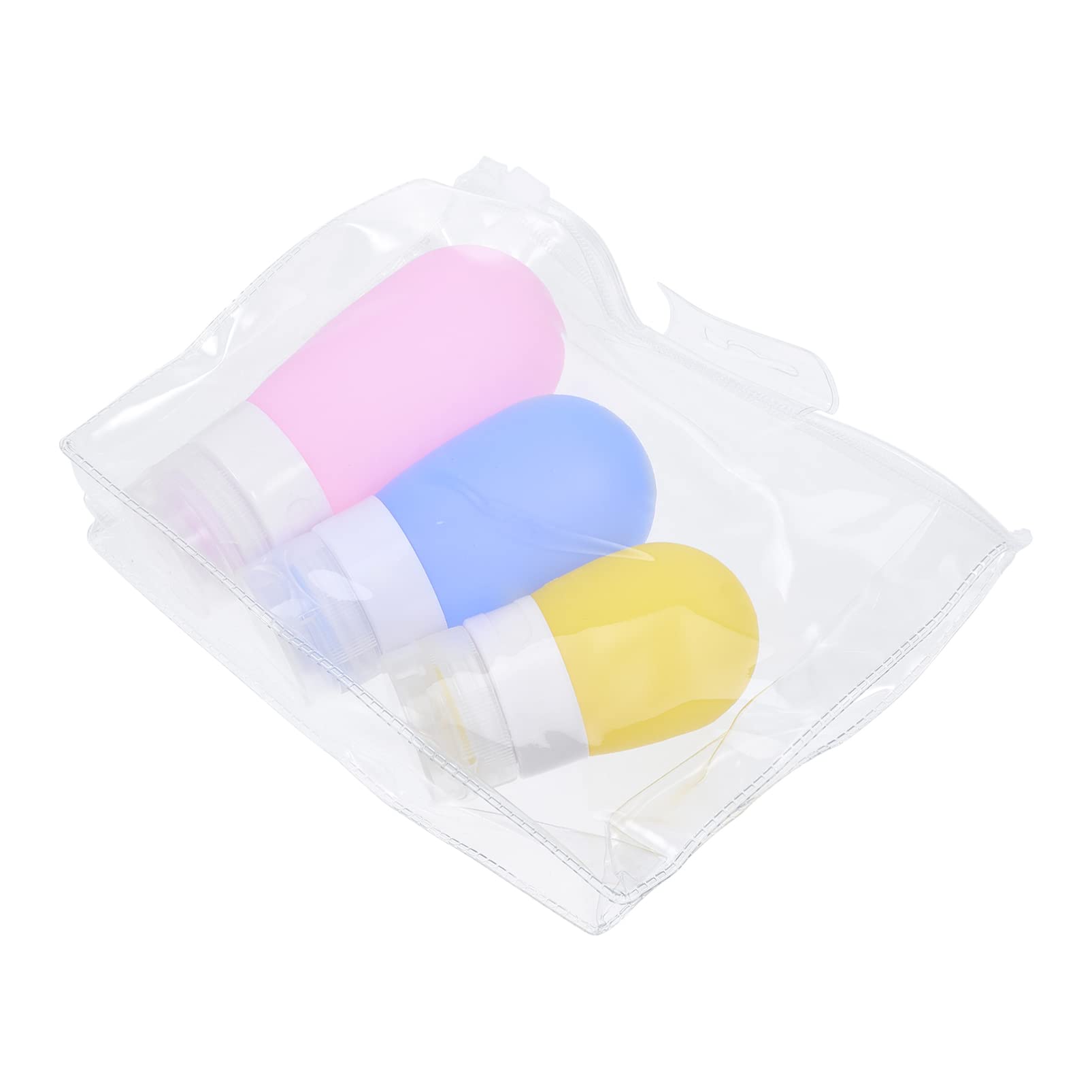 Beaupretty 38ml/60ml/80ml Leakproof Silicone Travel Bottles Set with Clear Bag - Refillable TSA Approved Toiletry Containers for Shampoo, Lotion & Cosmetics | Perfect for Air Travel, Gym & Vacation Essentials