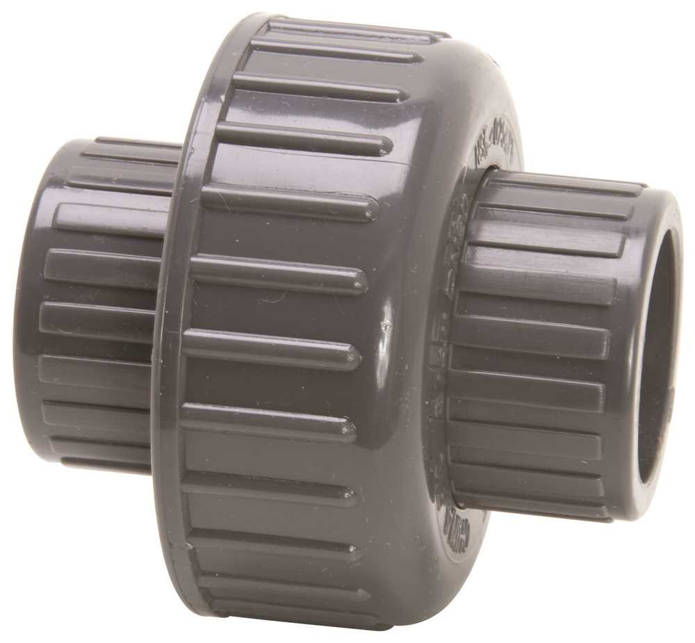 BK Products ProLine Schedule 80 1-1/2 Inch Socket x 1-1/2 Inch Diameter Socket PVC Union - Heavy Duty Pipe Fitting for Plumbing, Irrigation & Industrial Applications
