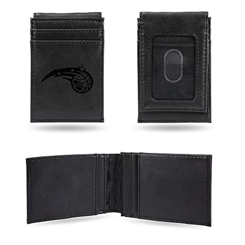 NBA Basketball Laser Engraved Front Pocket Wallet - Slim & Comfortable Bifold Wallet for Men, Perfect for Basketball Fans & Game Day Essentials