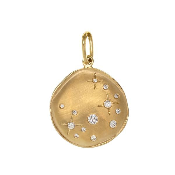 Luna Scattered Star Coin Charm - Elegant Celestial Jewelry for Necklaces & Bracelets - Perfect for Boho Fashion & Gift Giving