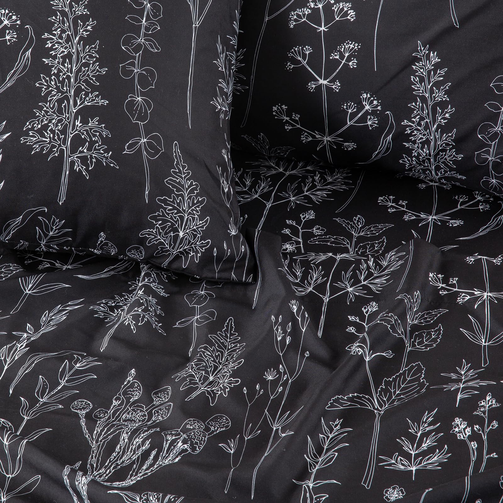 HYPREST Black Queen Size Bed Sheets - 1800 Thread Count Deep Pocket (Up to 18