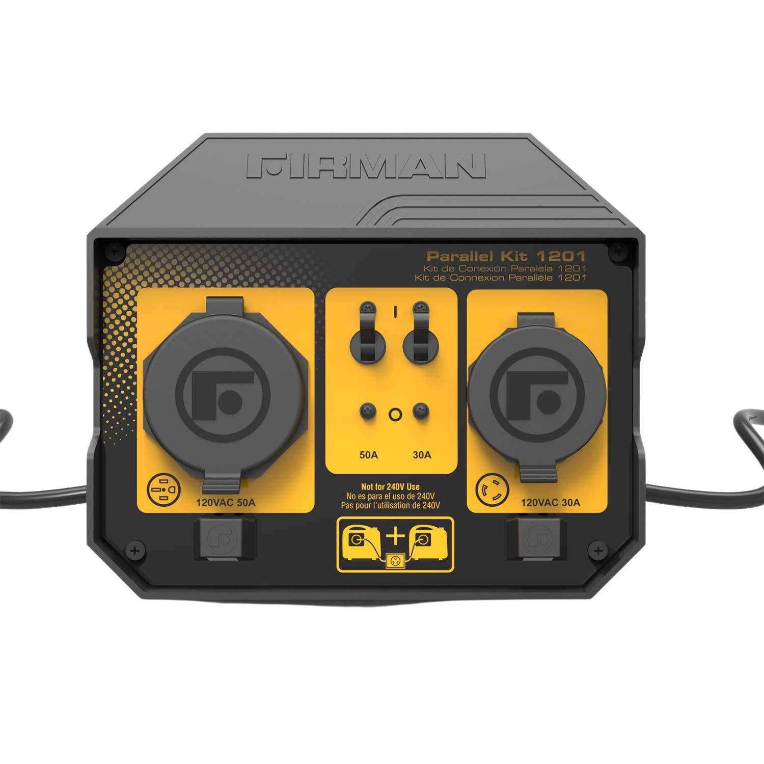 Firman 1201 50 Amp Parallel Kit for Generators - Heavy Duty Power Cord with 50A Connector for RV, Home Backup & Outdoor Power Supply