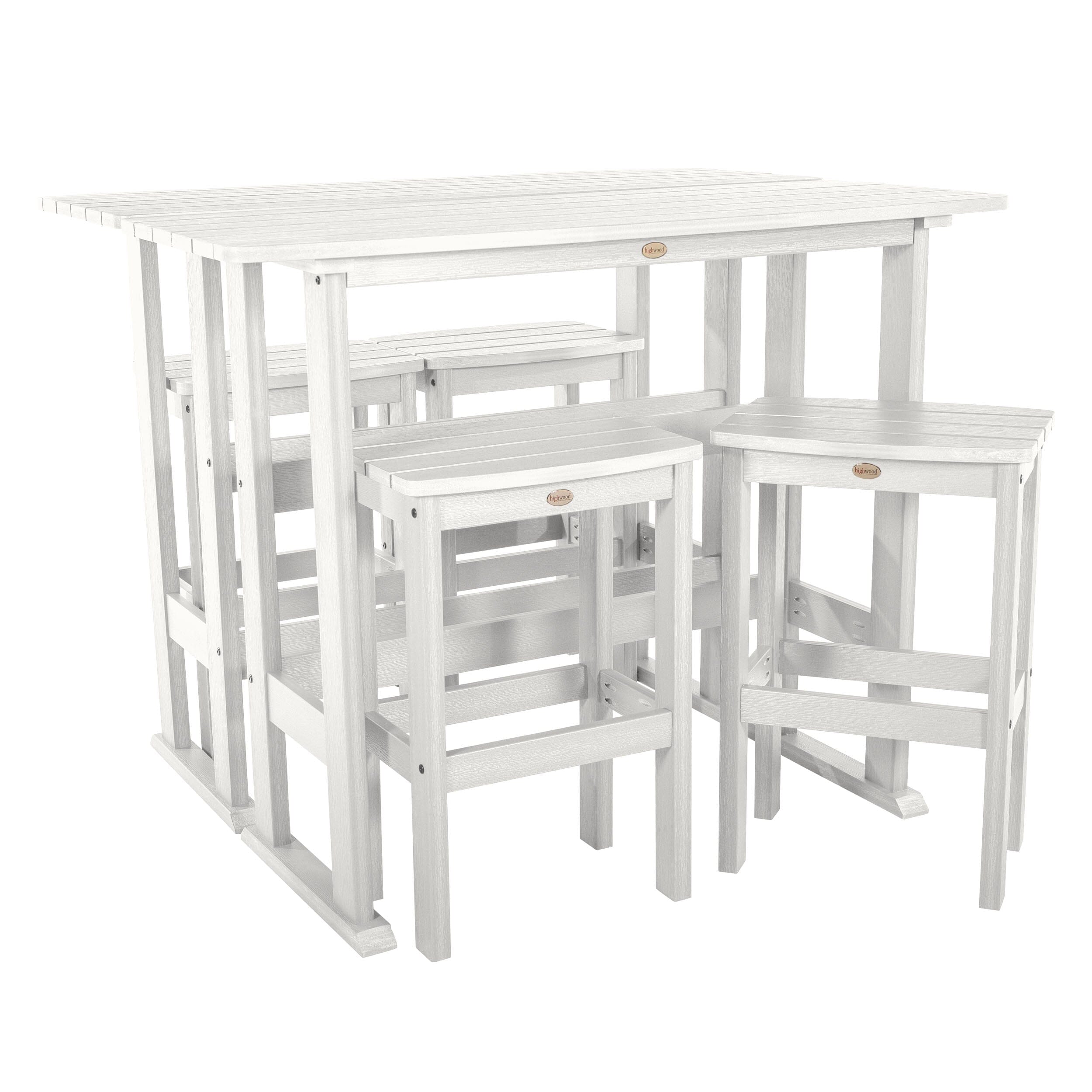 Lehigh 6-Piece Bar Height Balcony Patio Set - Outdoor Dining & Relaxing Furniture for Small Spaces