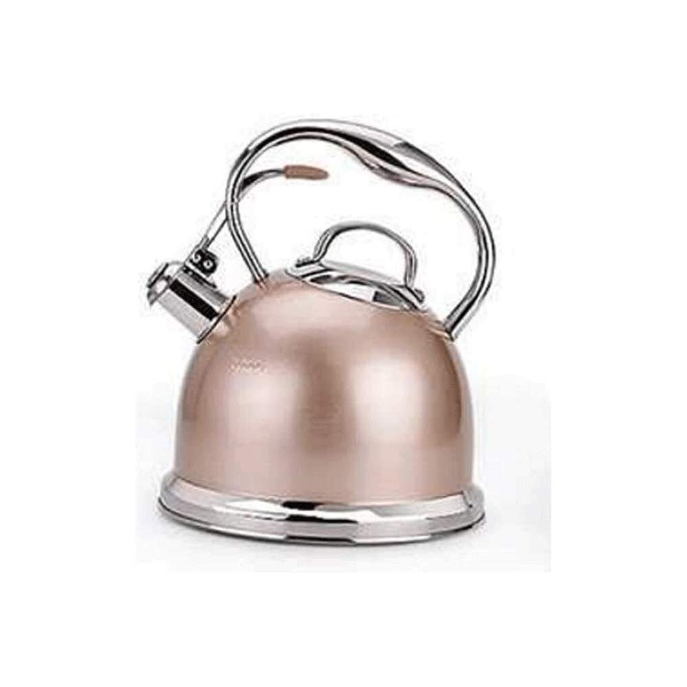 Premium 304 Stainless Steel Whistling Tea Kettle for Stove Top - High Temp Resistant, Anti-Scald Handle - Perfect for Home, Office & Camping (Color: A)