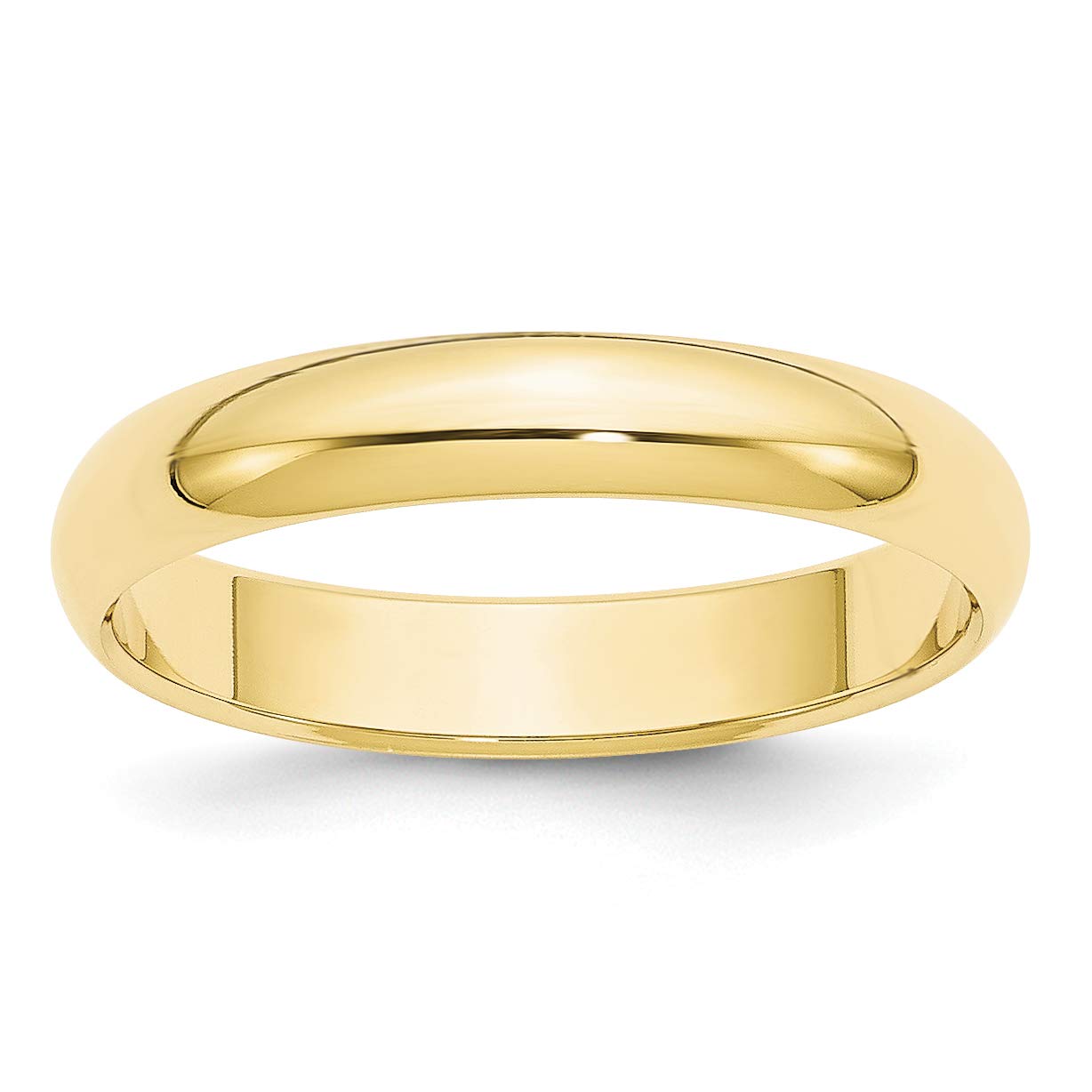 10K Yellow Gold 4mm Half Round Wedding Band Ring for Women - Elegant Bridal Engagement Ring, Fine Jewelry Gift for Her - Perfect for Proposals, Anniversaries & Special Occasions