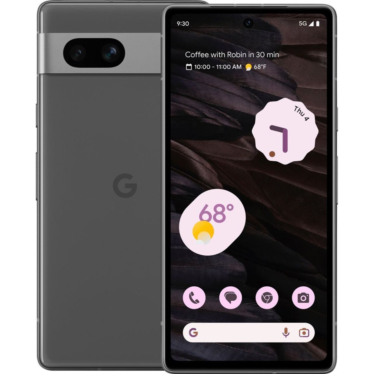 Google Pixel 7A 5G Smartphone - 128GB Storage, 8GB RAM, 24-Hour Battery Life - Factory Unlocked for All Carriers (Charcoal Black) - Perfect for Travel, Work & Streaming