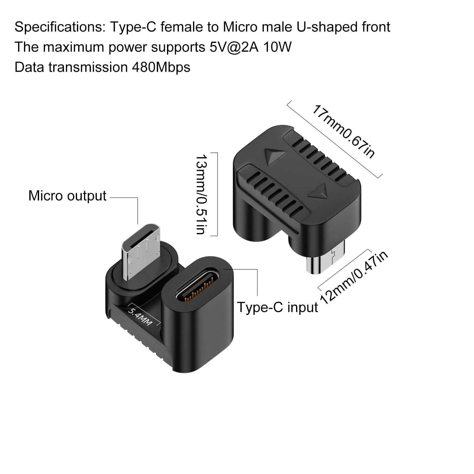 USB C to USB Adapter - Type C Female to USB 2.0 Male Converter Connector | High Speed Data Transfer & Charging Compatible with MacBook, iPhone, iPad, Samsung | Perfect for Travel, Business, School & Home Office Use