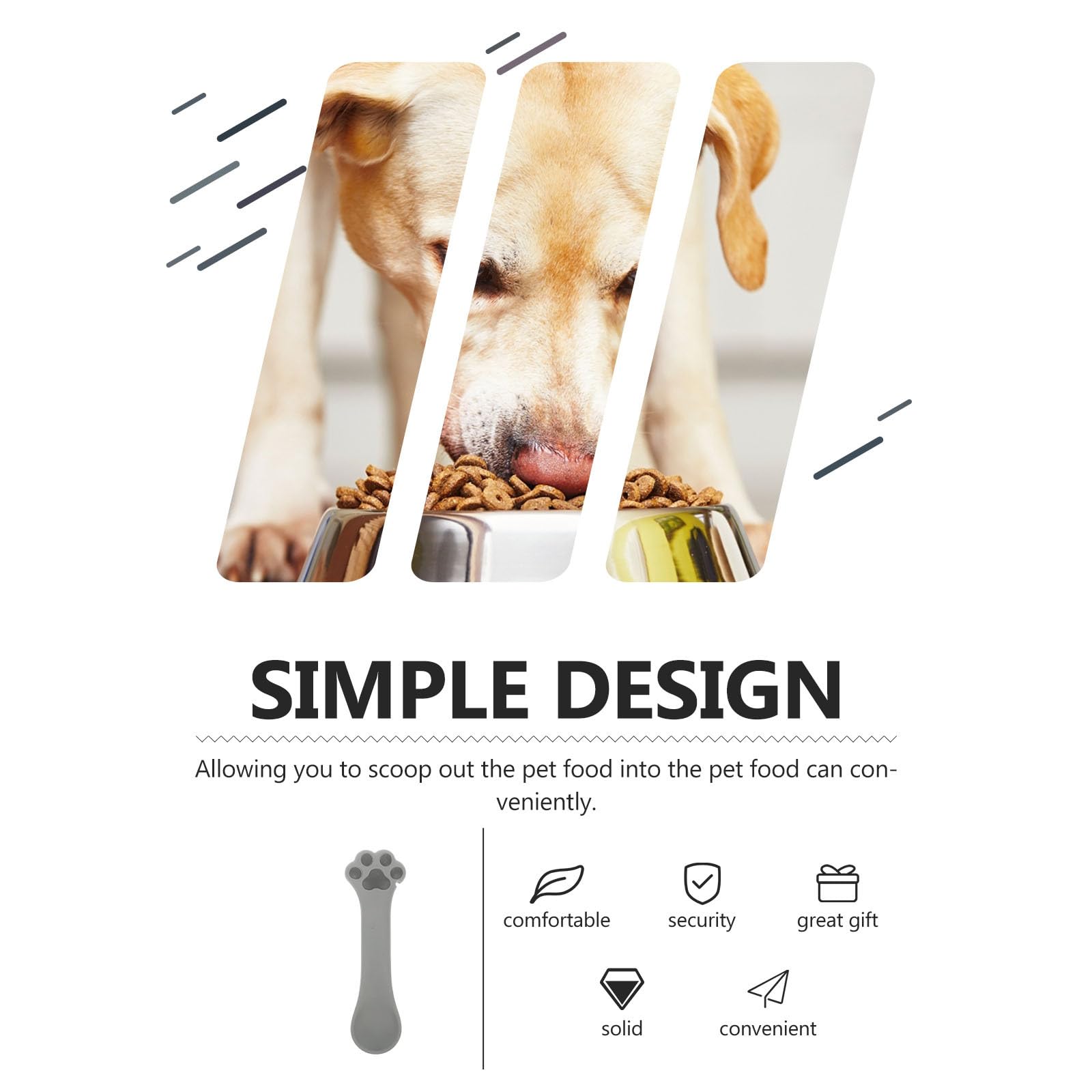 Premium Silicone Cat Food Scoop with Paw Design - Multi-Functional Pet Food Spoon & Can Opener for Wet & Dry Food - Perfect for Feeding Dogs & Cats at Home or Travel