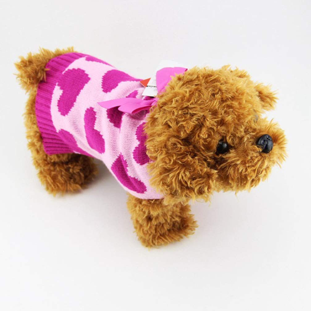 Valentine Pet Sweater with Bowties & Hearts for Dogs & Cats - Perfect for Valentine's Day Outfits