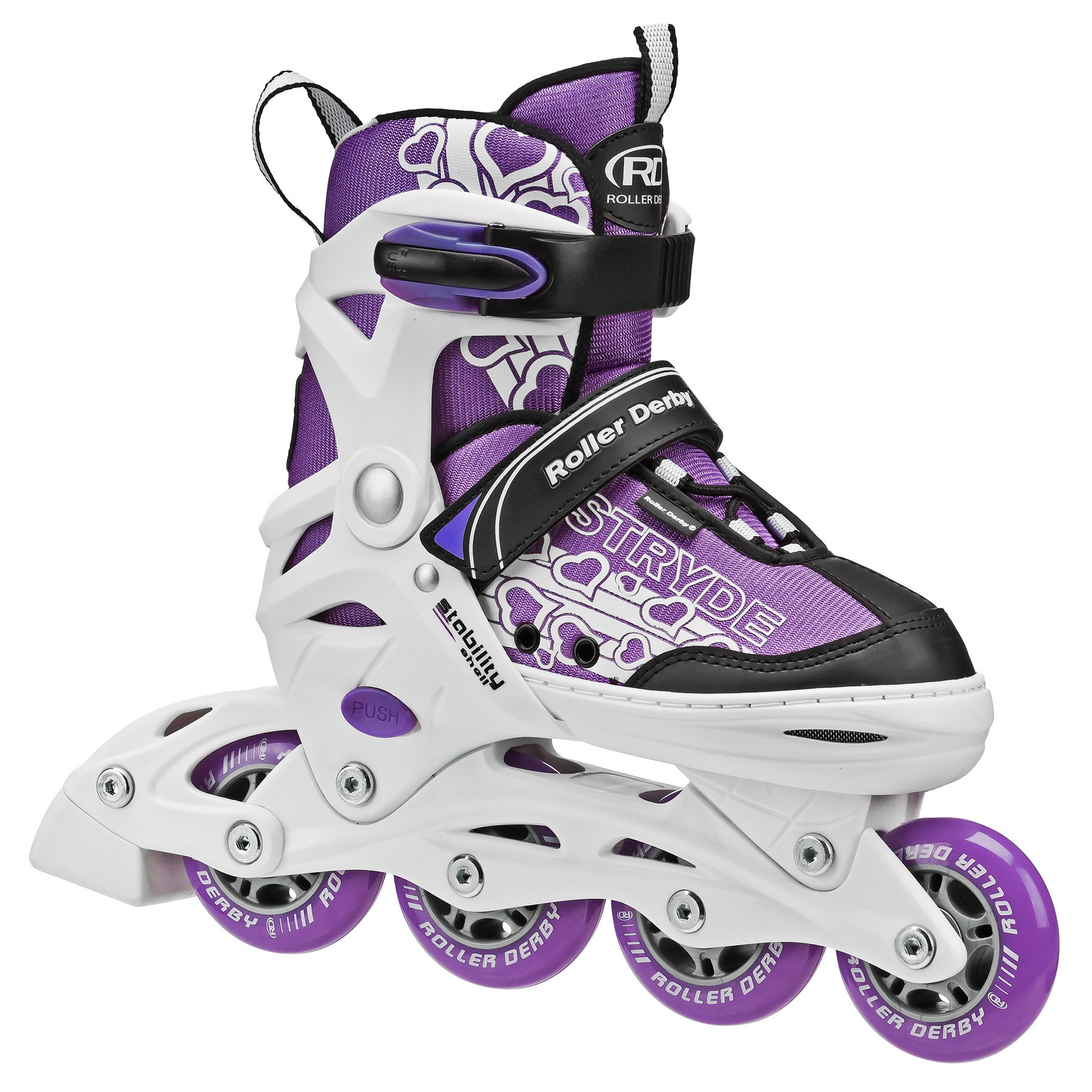 Stryde Adjustable Youth Inline Skates with LED Light Up Wheels - Perfect for Kids Outdoor Roller Skating, Birthday Gifts & Fun Exercise