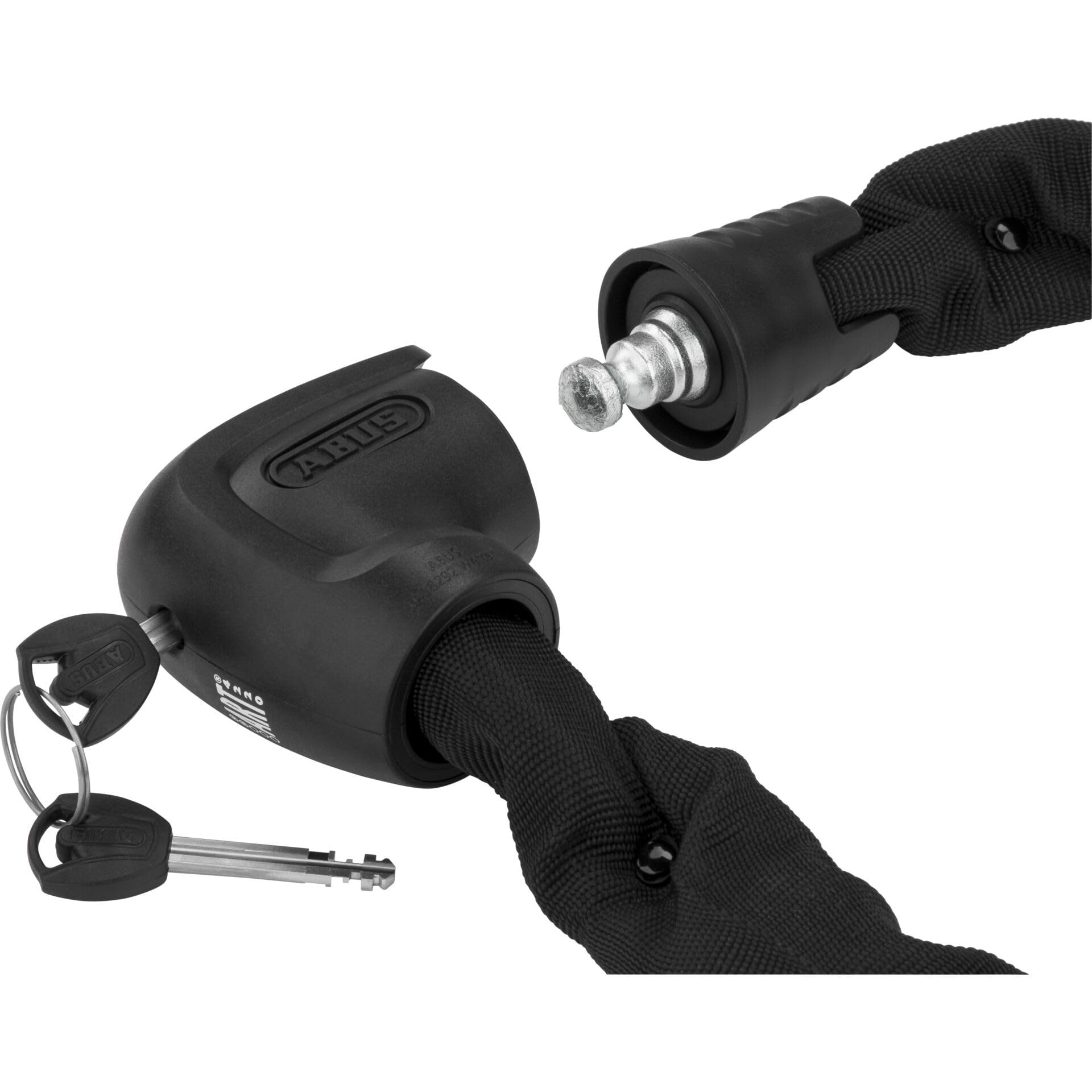 ABUS Steel-O-Chain 9809K Heavy Duty Bike Chain Lock - 12mm Thick XPlus Cylinder Anti-Theft Security (Level 12) - 140cm Black Bicycle Lock for Outdoor Cycling, Motorcycles & Scooters - Perfect for Urban Commuting & Parking Security