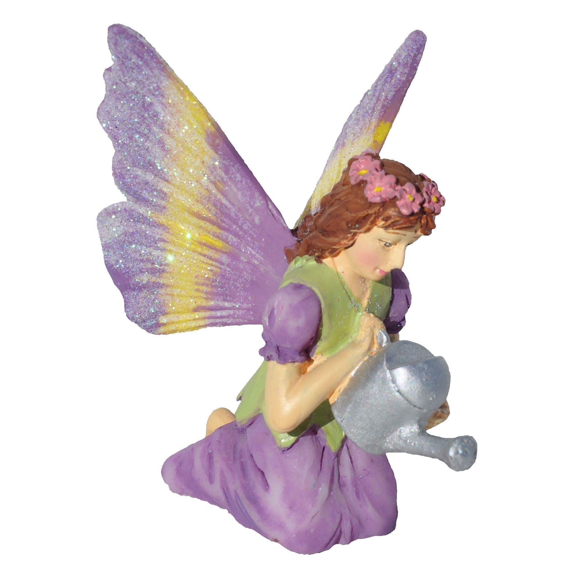 Fiddlehead Fairy Garden Fan - Purple & Green Fairy Decor #16953 | Whimsical Fairy Garden Accessory for Outdoor & Indoor Decor