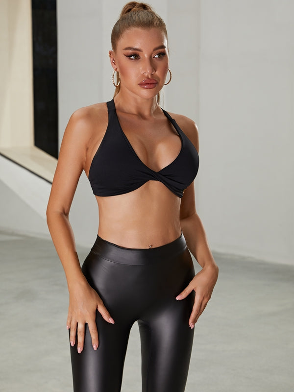ZASUWA Women's High Support Cross Back Sports Bra - Breathable Workout Top for Running, Yoga & Gym - Plus Size Activewear