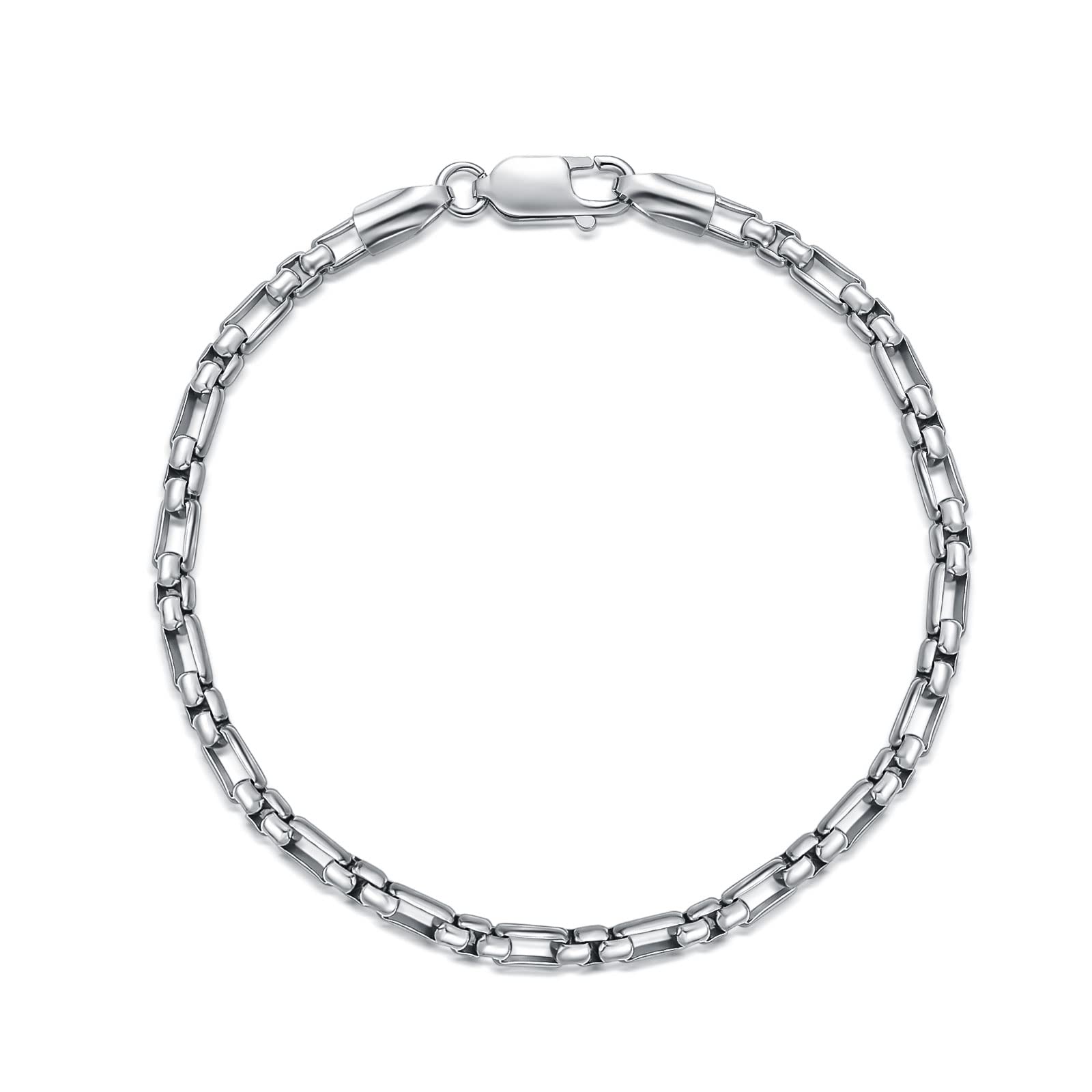 925 Sterling Silver Ankle Bracelet for Women & Men - Paperclip, Byzantine, Round Bead Ball, Cable, Mesh & Box Chain Styles - Italian Made (9/10/11 Inch) - Perfect for Everyday Wear, Gifts & Special Occasions