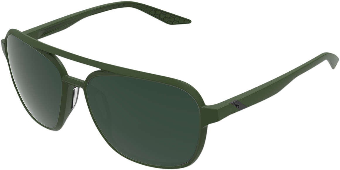 Kasia Aviator Sunglasses for Men & Women - Round Frame, Green & Gray Green Lenses (Model 61042 190 74) - UV Protection, Stylish for Driving, Beach & Outdoor Activities