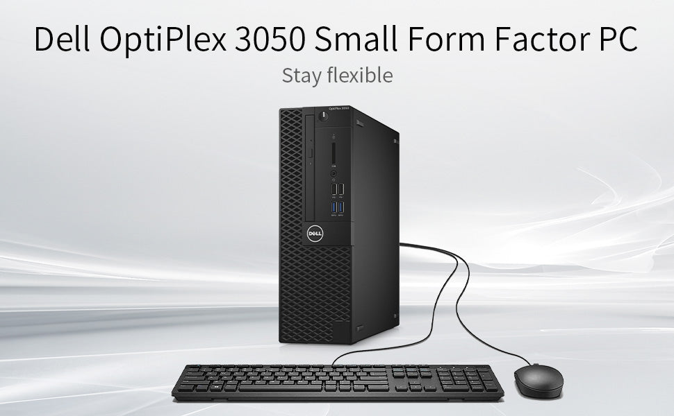 Refurbished Dell OptiPlex 3050 SFF Desktop - Intel Core i3-7100 3.9GHz, 8GB DDR4 RAM, 180GB SSD, WiFi, Win 10 Pro | Home Office & Business Computer with 1-Year Warranty