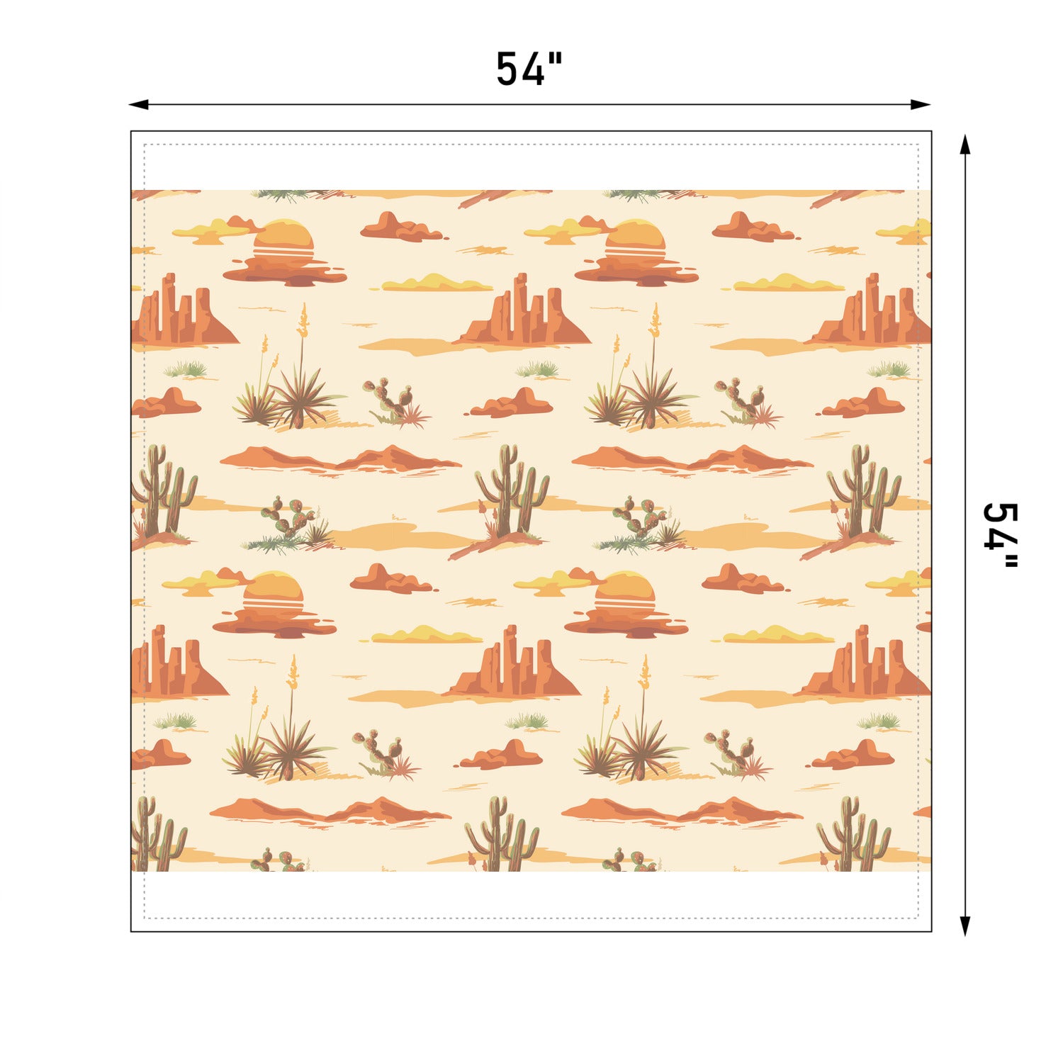 Desert Scene Tablecloth - 4 Sizes Polyester Table Linens for Picnics, Parties & Outdoor Dining | Waterproof & Wrinkle-Resistant