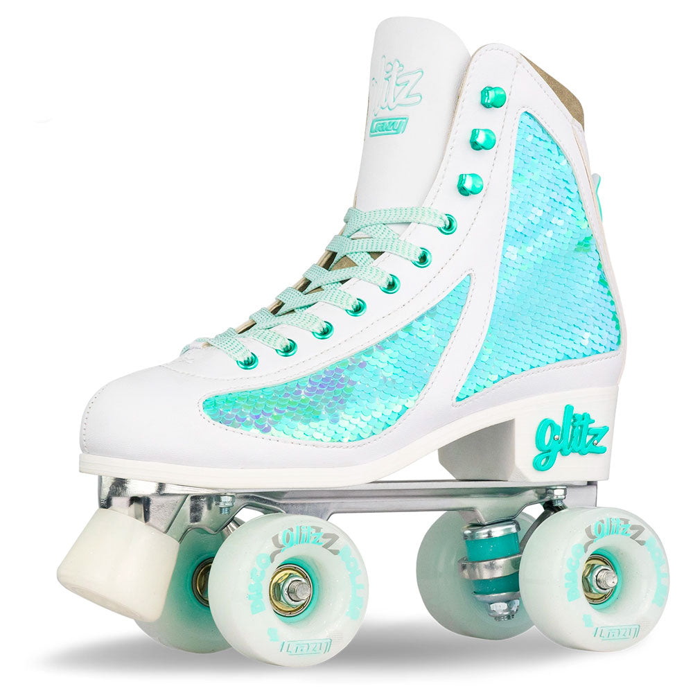 Crazy Disco Glitz 21 Roller Skates - Light Up Wheels for Women & Girls - Retro Disco Party Skating - Perfect for Roller Rinks, Birthday Parties & 80s Theme Events