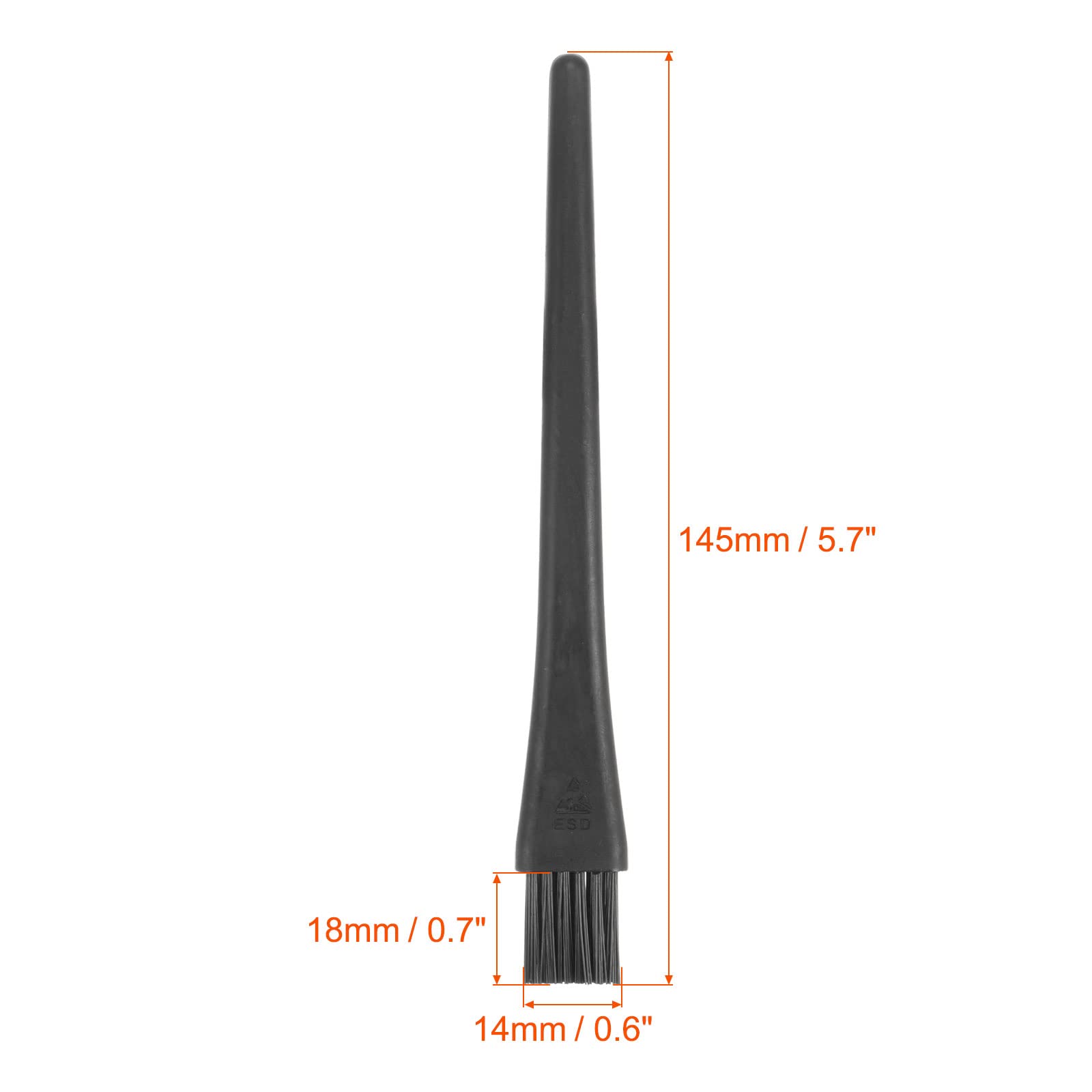 ESD Brush for Electronics - 2 Pack Antistatic Cleaning Brushes for PCB, Keyboard & BGA Repair - 18x14mm Nylon Bristles