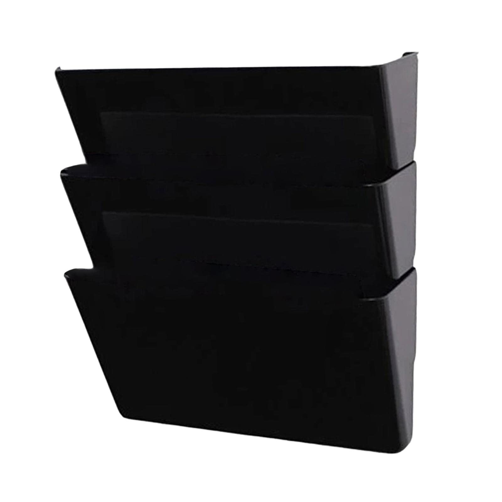 Menolana 3-Tier Wall Mounted File Organizer - Space Saving Office Storage Solution for Documents, Folders & Supplies | Perfect for Home Office, Classroom & Workspace Organization