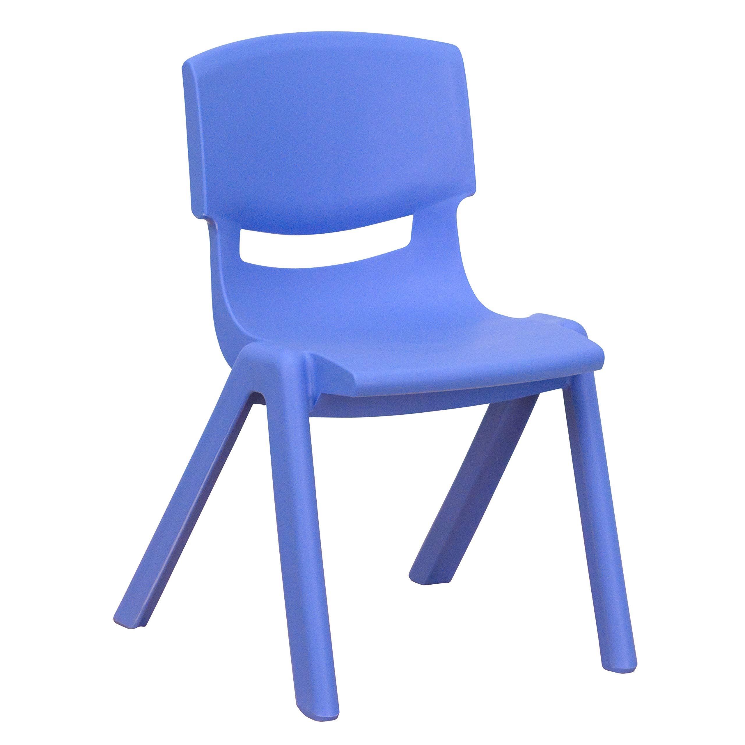 Flash Furniture Whitney 10-Pack Blue Plastic Stacking School Chairs - 12