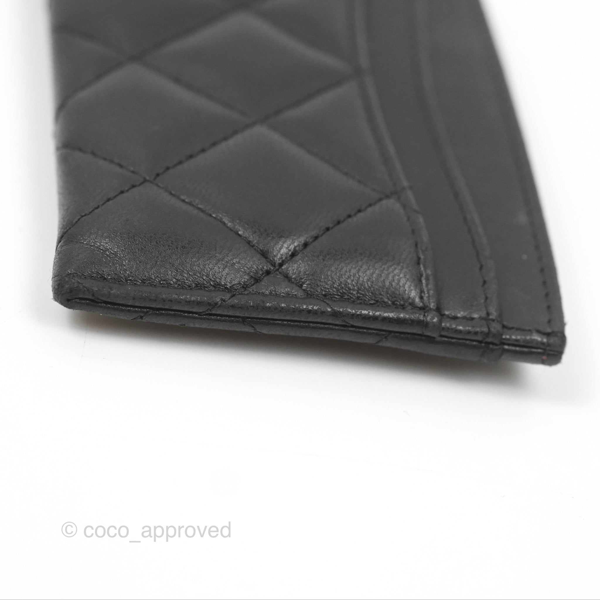 Chanel Classic Flat Card Holder Black Lambskin Gold Hardware - Luxury Slim Wallet for Women, Perfect for Everyday Use & Gift Giving