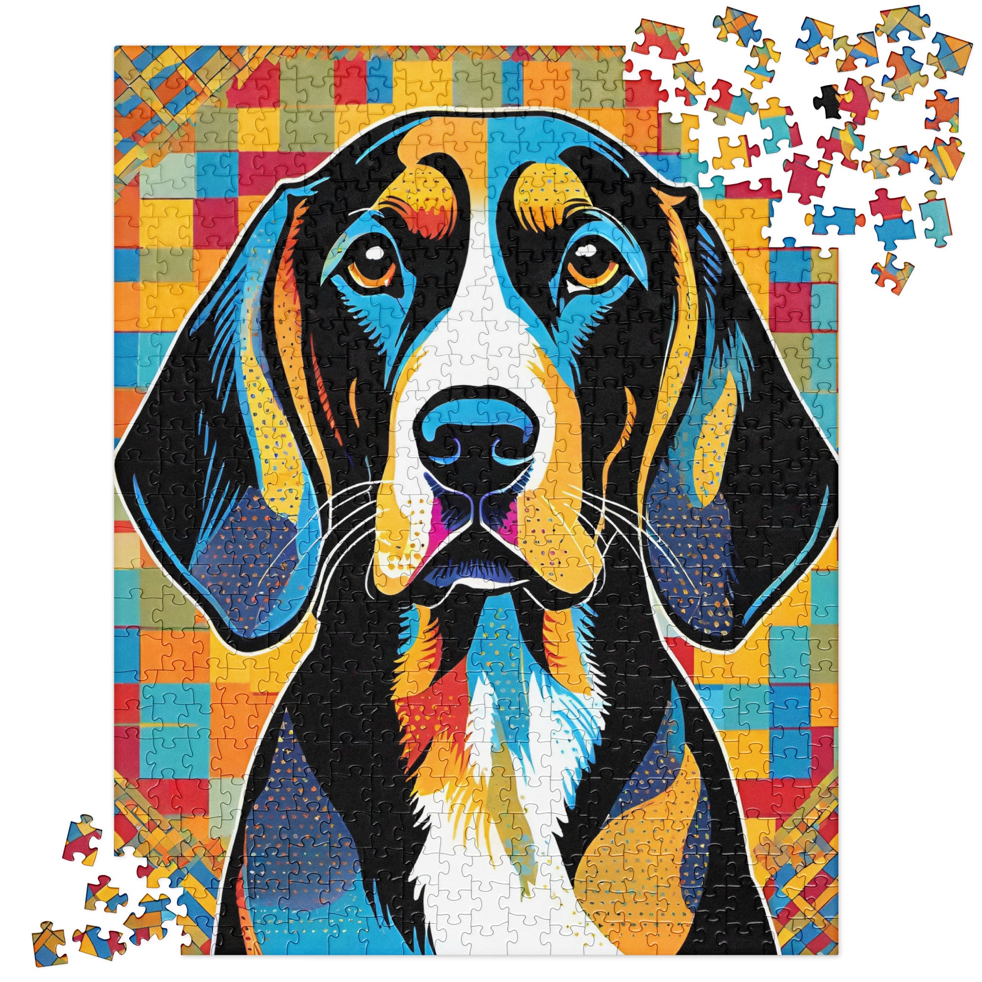 Bluetick Coonhound Jigsaw Puzzle - 500 Piece Dog Breed Puzzle for Adults - Fun & Challenging Family Game Night Activity - Perfect for Home Decor & Gift Giving